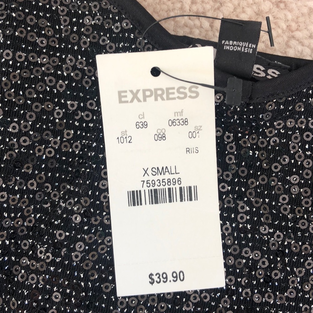 Black Sequin Top - from Express - Picture 2 of 4